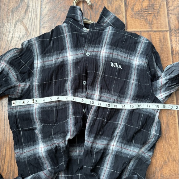 Black and White Plaid Men's Casual Shirt - Picture 5 of 5